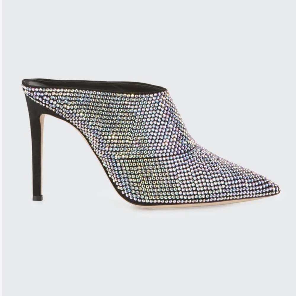 GIUSEPPE ZANOTTI Crystal Slide Pointed Mules